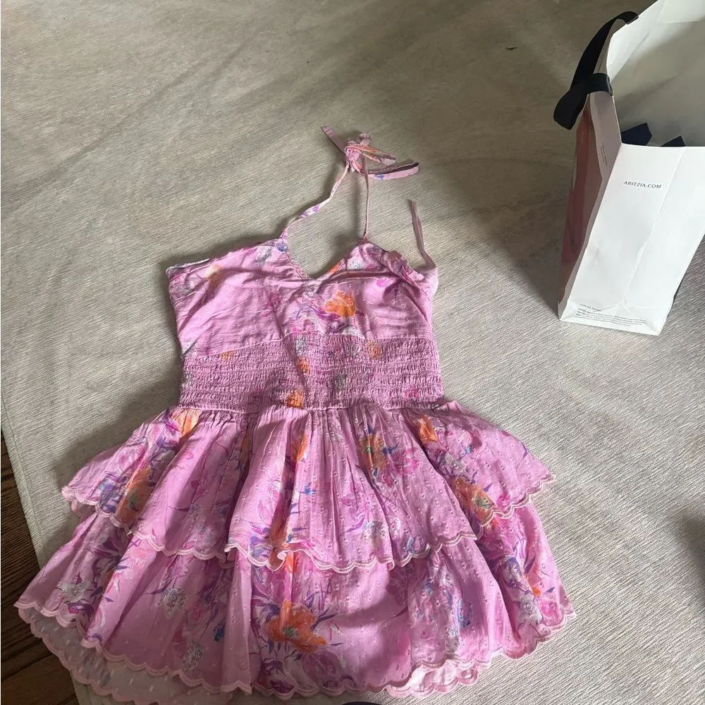 Loveshackfancy Floral Pink Halter Dress - Picture 2 of 3